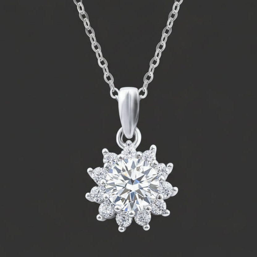 Sun Moissanite Necklace
