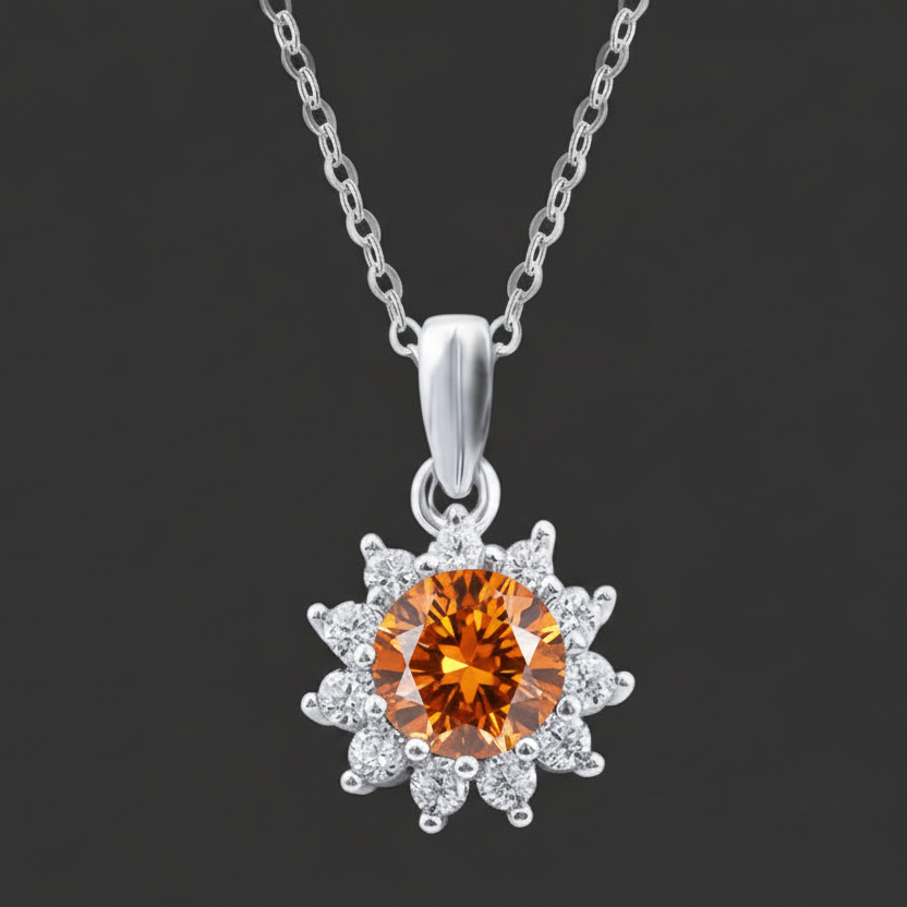 Sun Moissanite Necklace