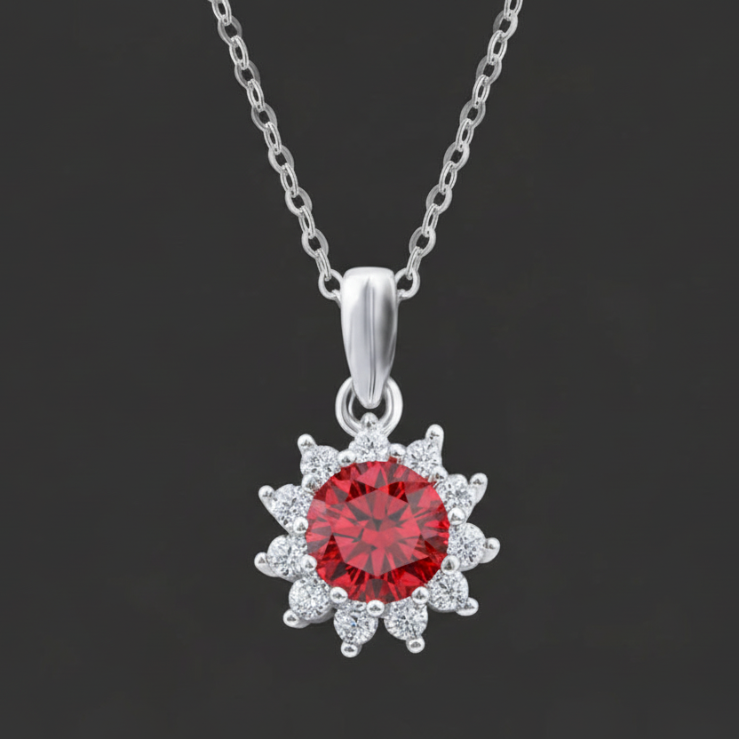 Sun Moissanite Necklace