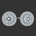 Halo Moissanite Earrings
