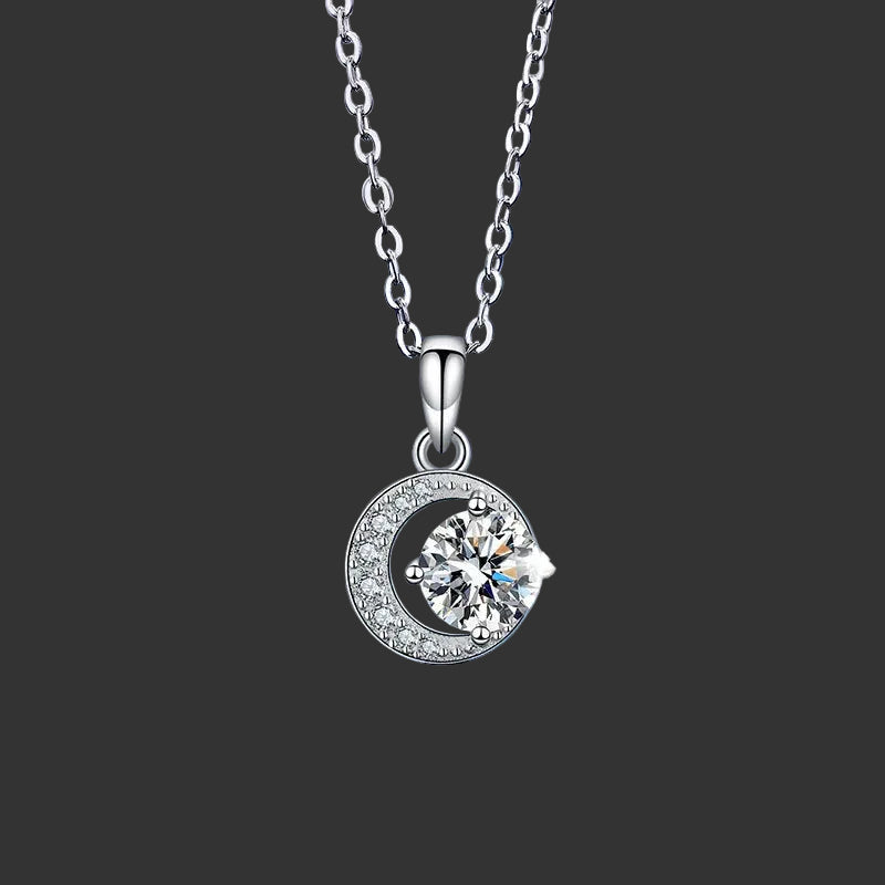 Moon Moissanite Necklace