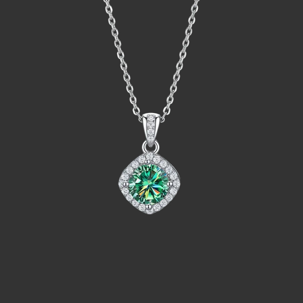 Square Moissanite Necklace