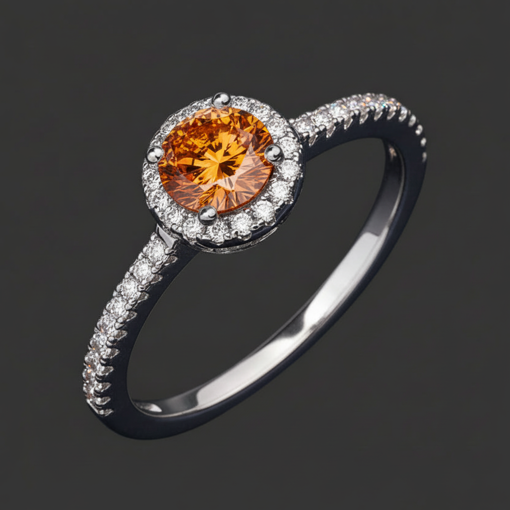 Halo Moissanite Ring