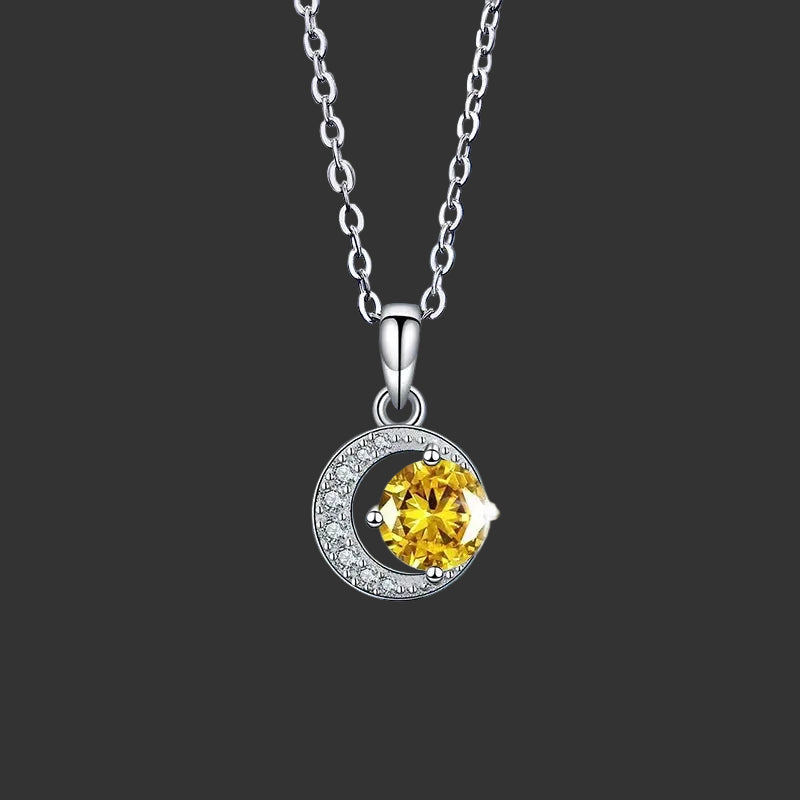 Moon Moissanite Necklace