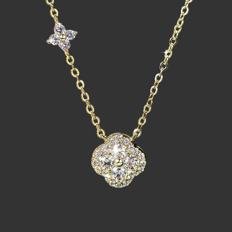 Flower Moissanite Necklace