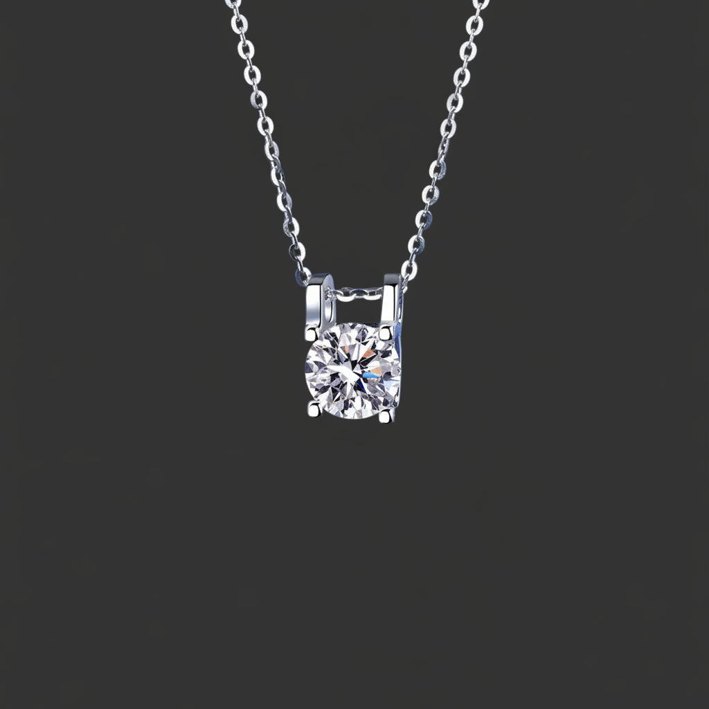 Stud Moissanite Necklace