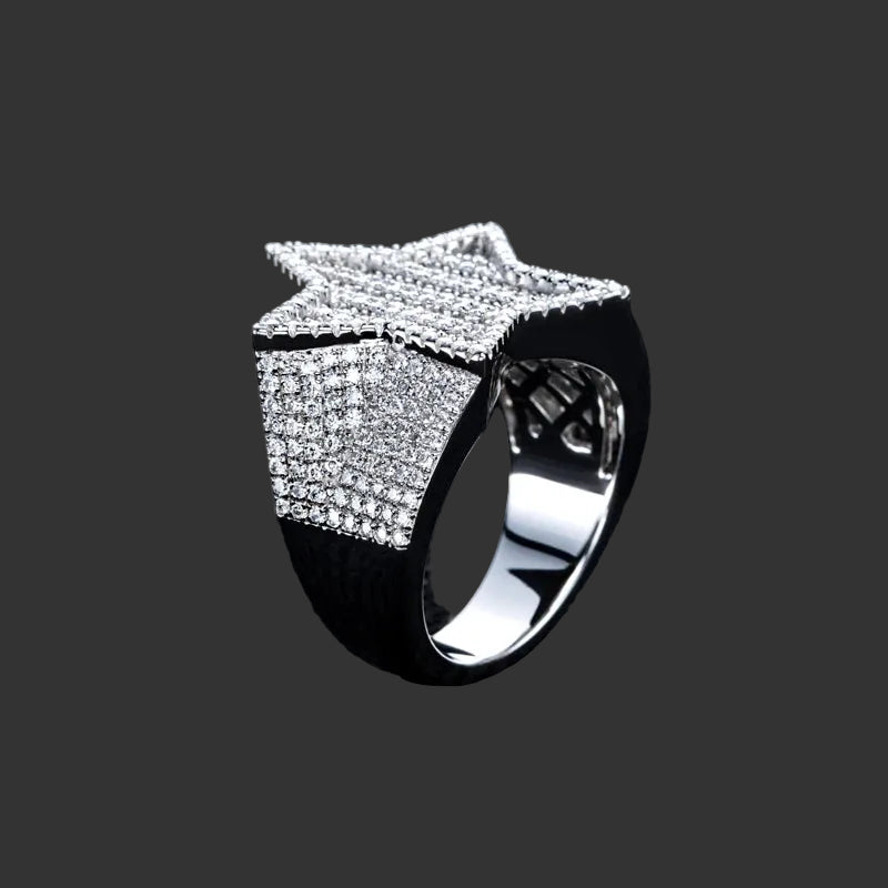 Starry Moissanite Ring