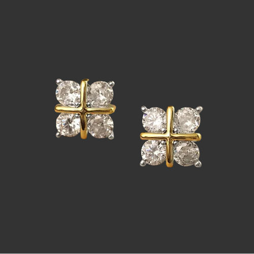 Cross Moissanite Earrings