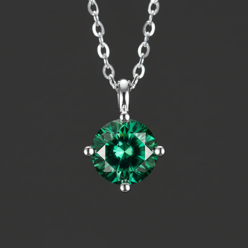 Round Moissanite Necklace