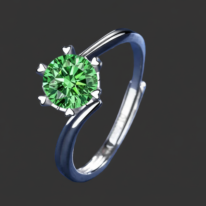Hexa Moissanite Ring