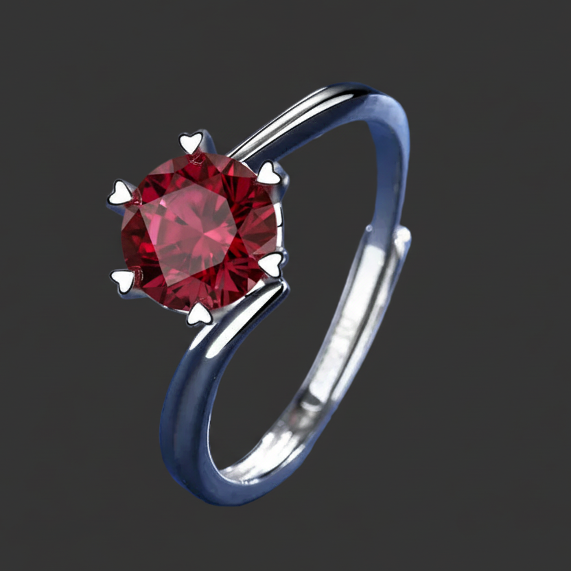 Hexa Moissanite Ring