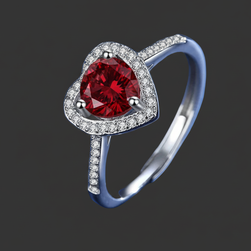 Heart Moissanite Ring