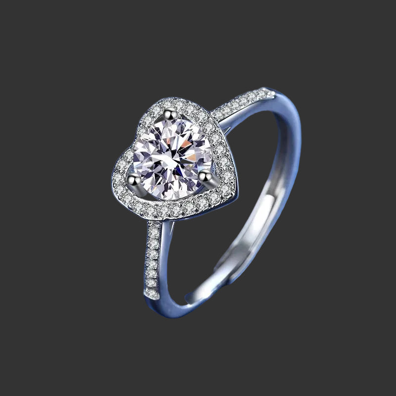 Heart Moissanite Ring