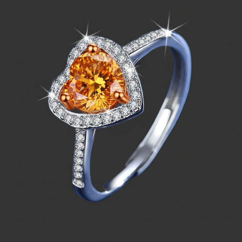 Heart Moissanite Ring