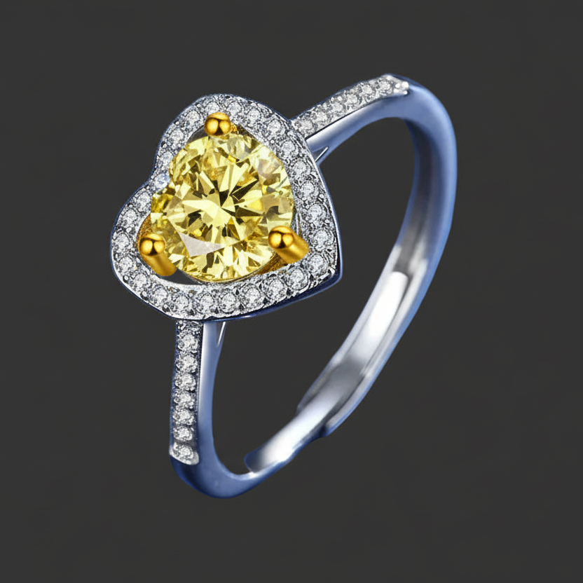 Heart Moissanite Ring