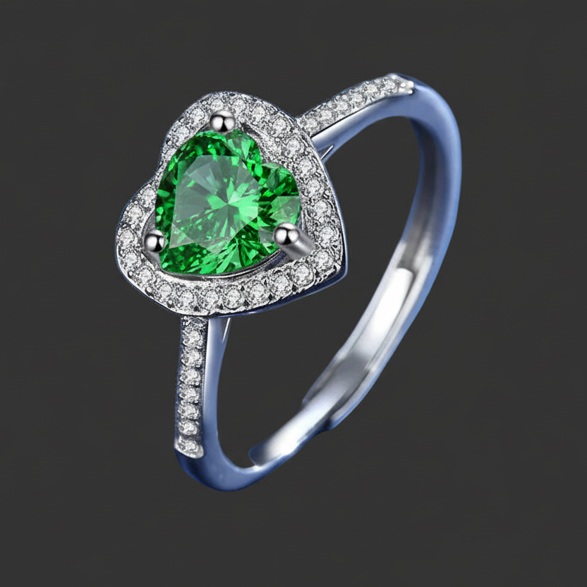 Heart Moissanite Ring