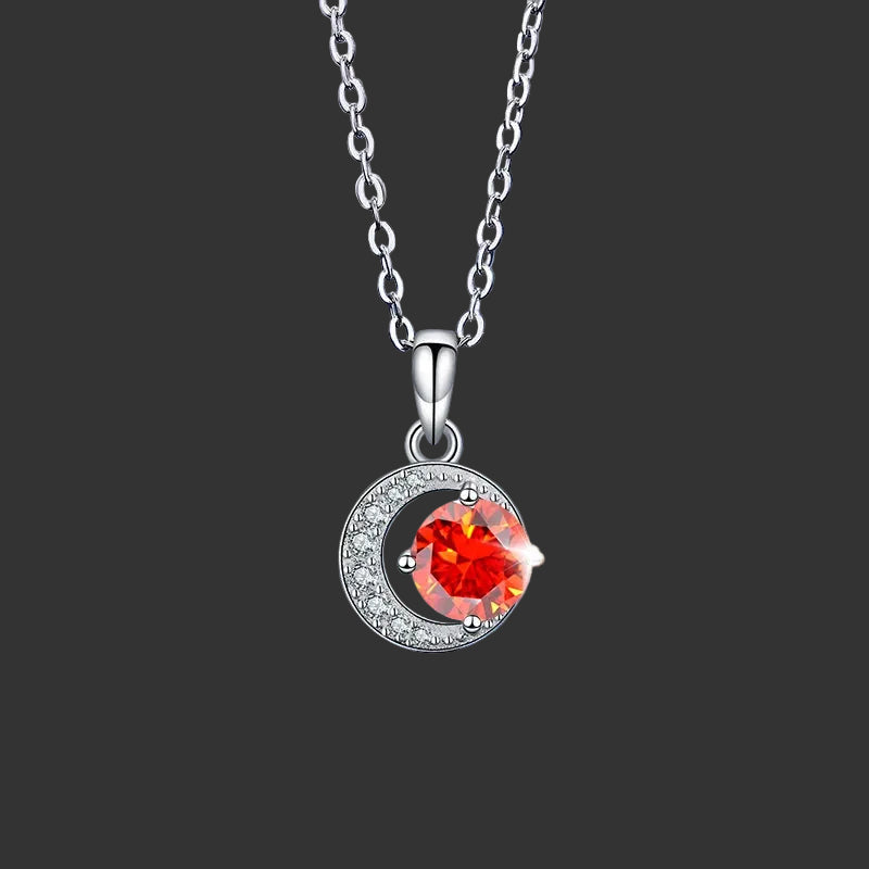 Moon Moissanite Necklace