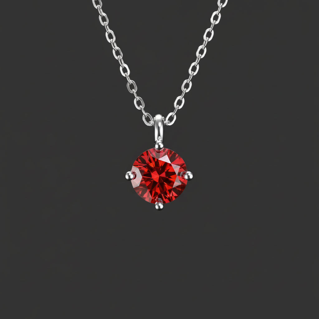 Round Moissanite Necklace