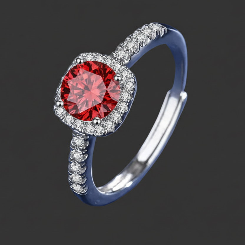Square Moissanite Ring