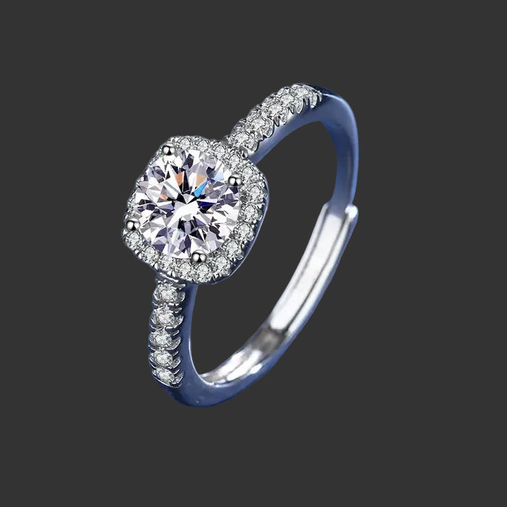 Square Moissanite Ring