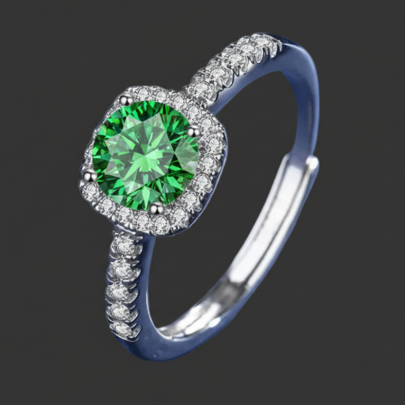 Square Moissanite Ring