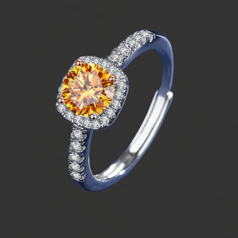 Square Moissanite Ring