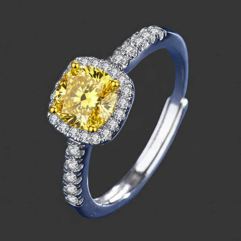 Square Moissanite Ring