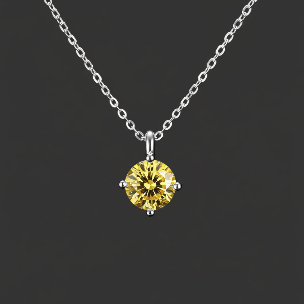 Round Moissanite Necklace