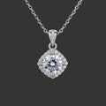 Square Moissanite Necklace
