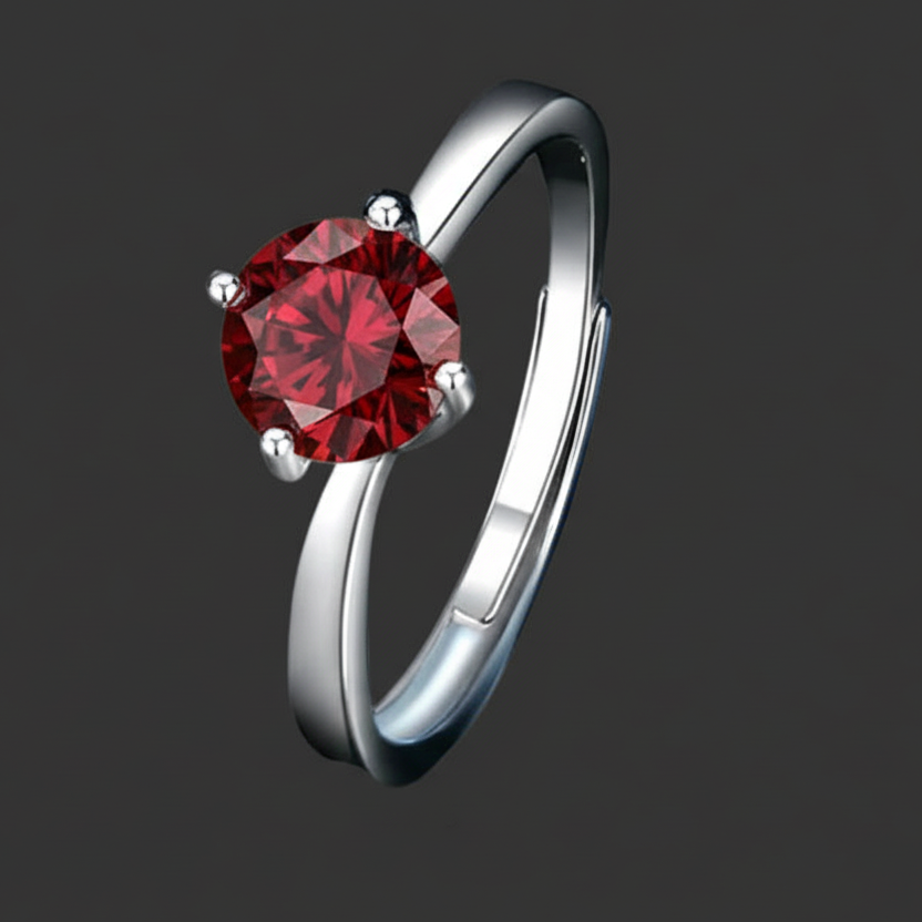 Stud Moissanite Ring
