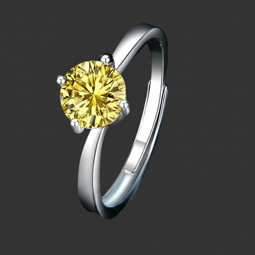 Stud Moissanite Ring