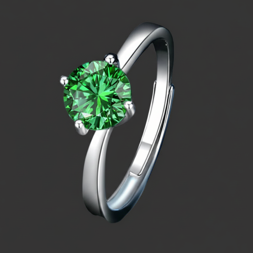 Stud Moissanite Ring