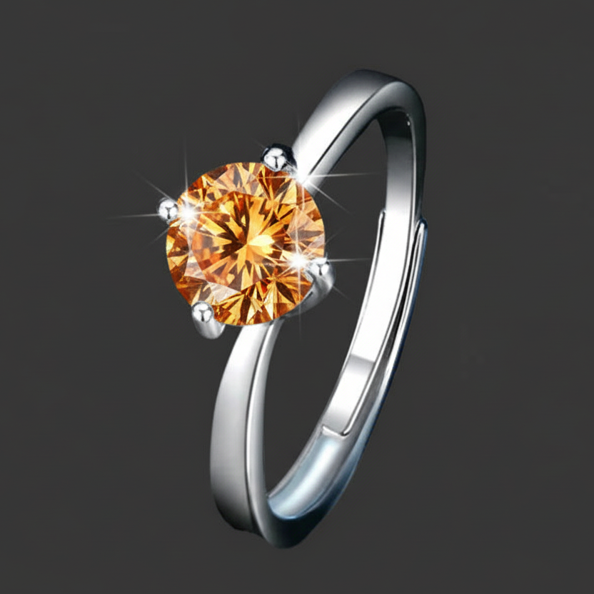 Stud Moissanite Ring