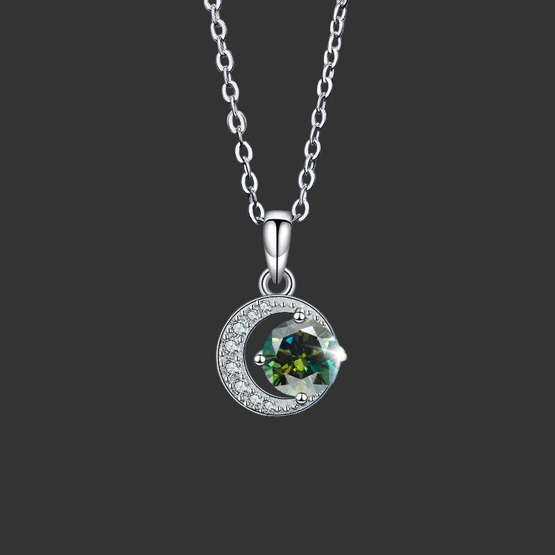 Moon Moissanite Necklace