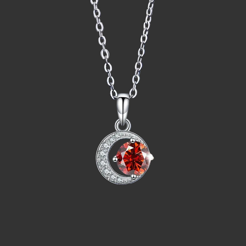 Moon Moissanite Necklace