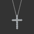 Cross Moissanite Necklace