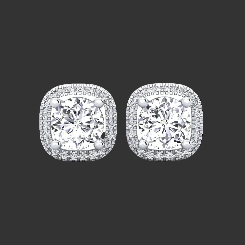 Square Moissanite Earrings